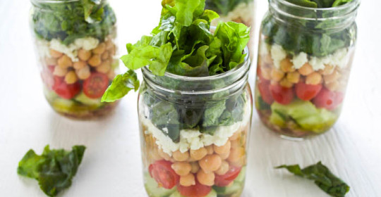nutritional jars of healthy foods